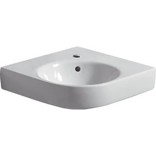 Geberit Renova Compact håndvask, 695 x 615 x 155 mm, hjørne, hvid porcelæn KeraTect