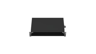 19"" fiberboks uden front 2U sort