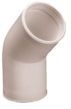 Purus vinkel 45° 32 mm hvid PP/TPE