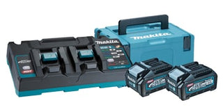 Makita Batteripakke 2x BL4040 4,0Ah + DC40RB