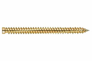 7,5X132 Ø6 montageskrue uden hoved gul galvaniseret