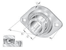 Flangelejehus INA RALT20-XL-FA125.8 komplet
