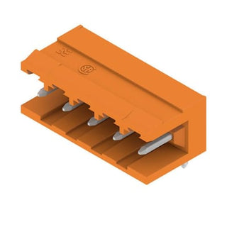 5 polet print stik (( Board)) 5.08 mm pitch med 3.2mm loddeben 90° orange SLA 05/90 3.2SN OR BX