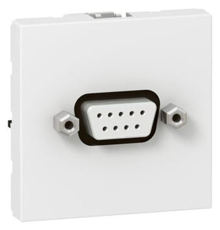 Multimedieudtag Mosaic Sub-D9 hun VGA/RS232 skruetype 2M hvid
