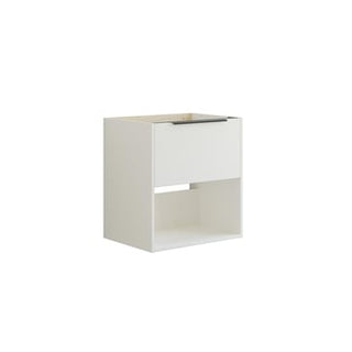 Dansani Mido vaskeskab 60x64 cm m/1 skuffe + åbent fag, glat hvid mat