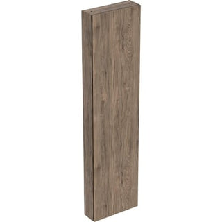 Geberit Icon højskab 450 x 150 x 1800 mm, 1 låge, nøddetræ højkomprimeret trelags-spånplade, melamin