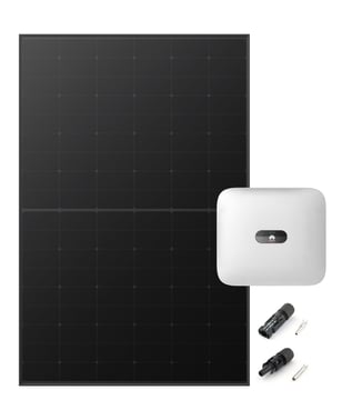 Huawei el pakke 6kW hybrid inverter med 16 stk 430Wp all black paneler