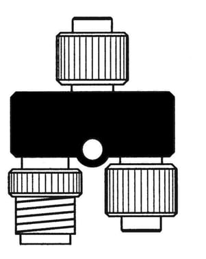 Y-stik M12 ((for serie-forbindelse)) M12-3A