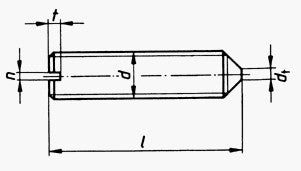 Pinolskruer med spids lige kærv DIN 553 / ISO 7434