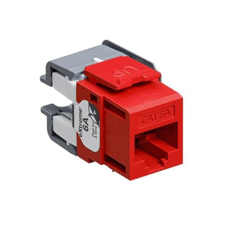 Modular jack eXtreme KAT6A UTP RJ45 110-style enkle stk pakke Rød