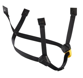 Petzl Dual hagerem t. Vertex & Strato hjelme, Ekstra længde, sort/gul