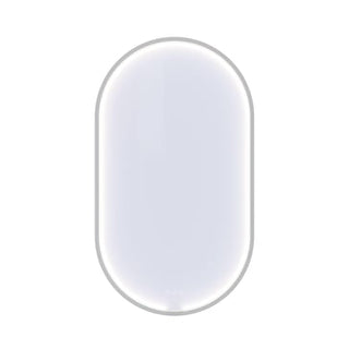 Dansani Moon rammespejl 105 x 60 cm med LED lys, hvid mat