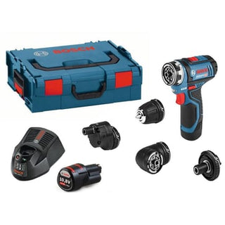 Blå Bosch 12v bore-/skruemaskine gsr m/2x2,0Ah, lader og kuffert