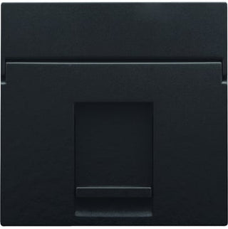 Afdækning til dataudtag 1x RJ45, piano black coated