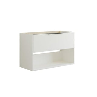Dansani Mido vaskeskab 100x64 cm m/1 skuffe + åbent fag, glat hvid mat