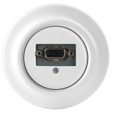 VGA udtag, brug indsats 0261/23-500, Glans hvid, Decento