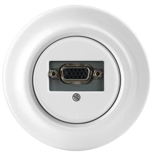 VGA udtag, brug indsats 0261/23-500, Glans hvid, Decento