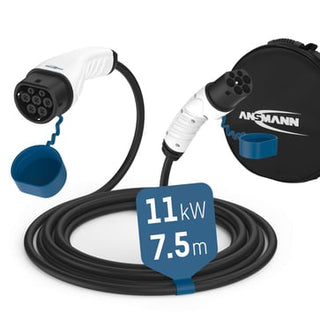 Ladekabel 2 x type 2 stik 3F 11KW 7,5M