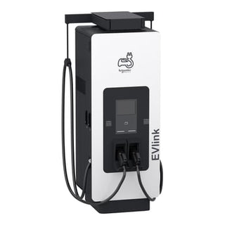 Lynladestation, EVlink Pro DC, 120kW, CCS2 + CCS2 connectors, jordmonteret variant