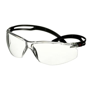 3M SecureFit 500 beskyttelsesbrille sort Scotchgard klar linse