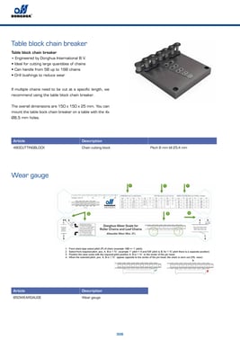 DONGHUA kædeadskiller plade 8 MM - 1"