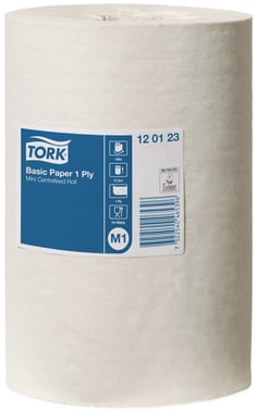 Tork Aftørringspapir Basic Rl m/120 m M1 Hvid