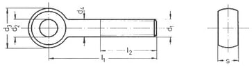 M 10X40 DIN 444-B sort øjebolt