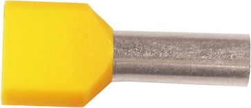 Isoleret TWIN-terminalrør A6-14ET2, 2x6mm2 L14, Gul