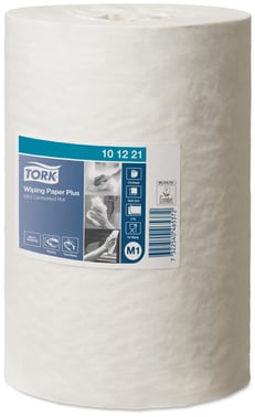 Tork Aftørringspapir Plus, Rl m/75 m, M1, Hvid