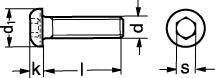 M 12X50 ISO 7380 RFA2 button head skrue fuldt gevind