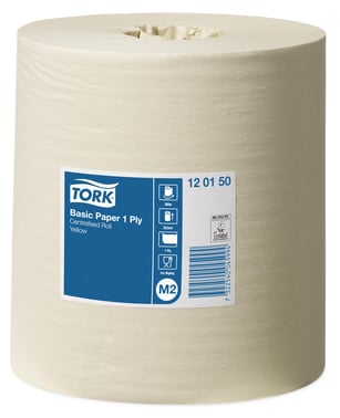 Tork Aftørringspapir Basic Gul Rl m/300 m M2