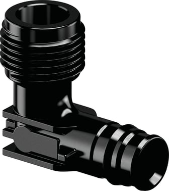 Uponor Q&E vinkel 90° med nippel PPSU sort 16 mm x 12"