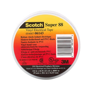 Scotch® Super 88 vinyl el-tape sort 38 mm x 13,4 m