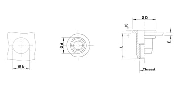 M5X11,5 FH rund syrefast A4 M5UPO30 2.5C