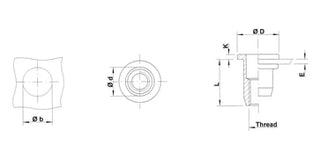 M5X11,5 FH rund syrefast A4 M5UPO30 2.5C