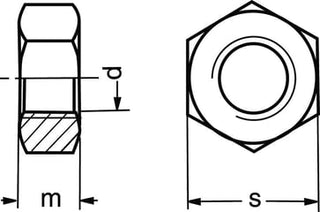 UNC 5/8" FZB stålmøtrik DIN 934-5