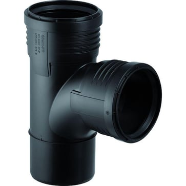 Geberit Silent PP grenrør 87,5° 110/110mm, 2mf, Sort