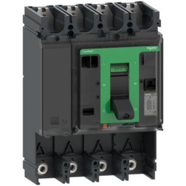 Maksimalafbryder uden strømrelæ, ComPacT NSX400S, 100 kA ved 415 VAC 50/60 Hz, 400 A, 4 poler