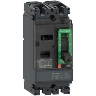 Maksimalafbryder ComPacT NSX160F AC/DC, 18 kA ved 415 VAC, TMD strømrelæ 160 A, 2 poler 2 beskyttede