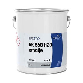 H2O Emalje Sort glans 12, 5 L