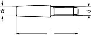 5X45 konisk stift med gevindtap