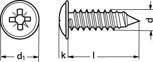 4,8X32  BS4174 FZB pladeskrue med flange Z