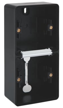 Underlag 2-modul, lodret, IP55, sort