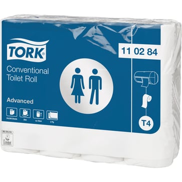 Tork toiletpapir 2-lags, rl med 31,4 m, T4, hvid