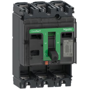 Maksimalafbryder uden strømrelæ, ComPacT NSX160B, 25 kA ved 415 VAC 50/60 Hz, 160 A, 3 poler