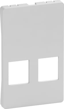 LK FUGA afdækning for Dataudtag for 2x Keystone RJ45 (Small/Large), 1,5 modul, lysegrå