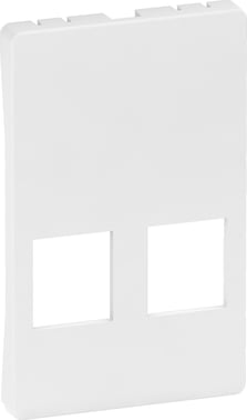 LK FUGA afdækning for Dataudtag for 2x Keystone RJ45 (Small/Large), 1,5 modul, hvid