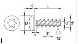 3,5X10  fzb plas-tech 45GR panhoved T-10