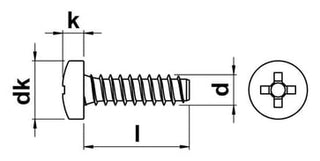 6,3X13,0 FZB panhoved pladeskrue pozi