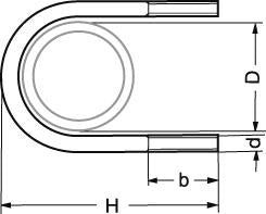 1 1/2" SFA4 U-bøjle 70X51X30 M8